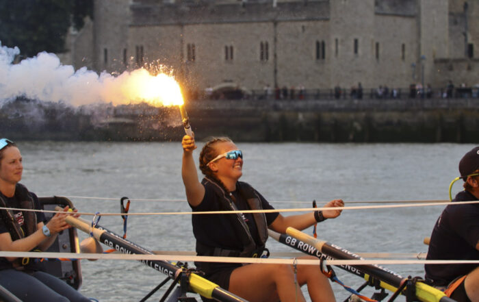 Grace Church on a rowing boat on The Thames